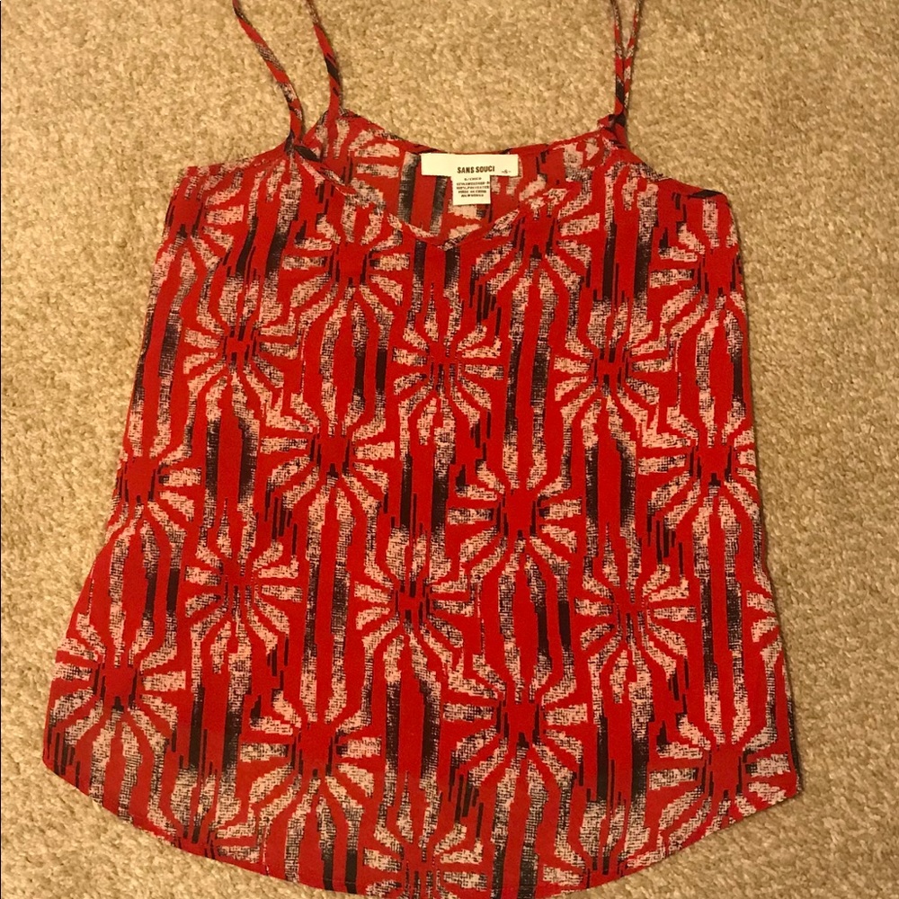 Red sheer cami